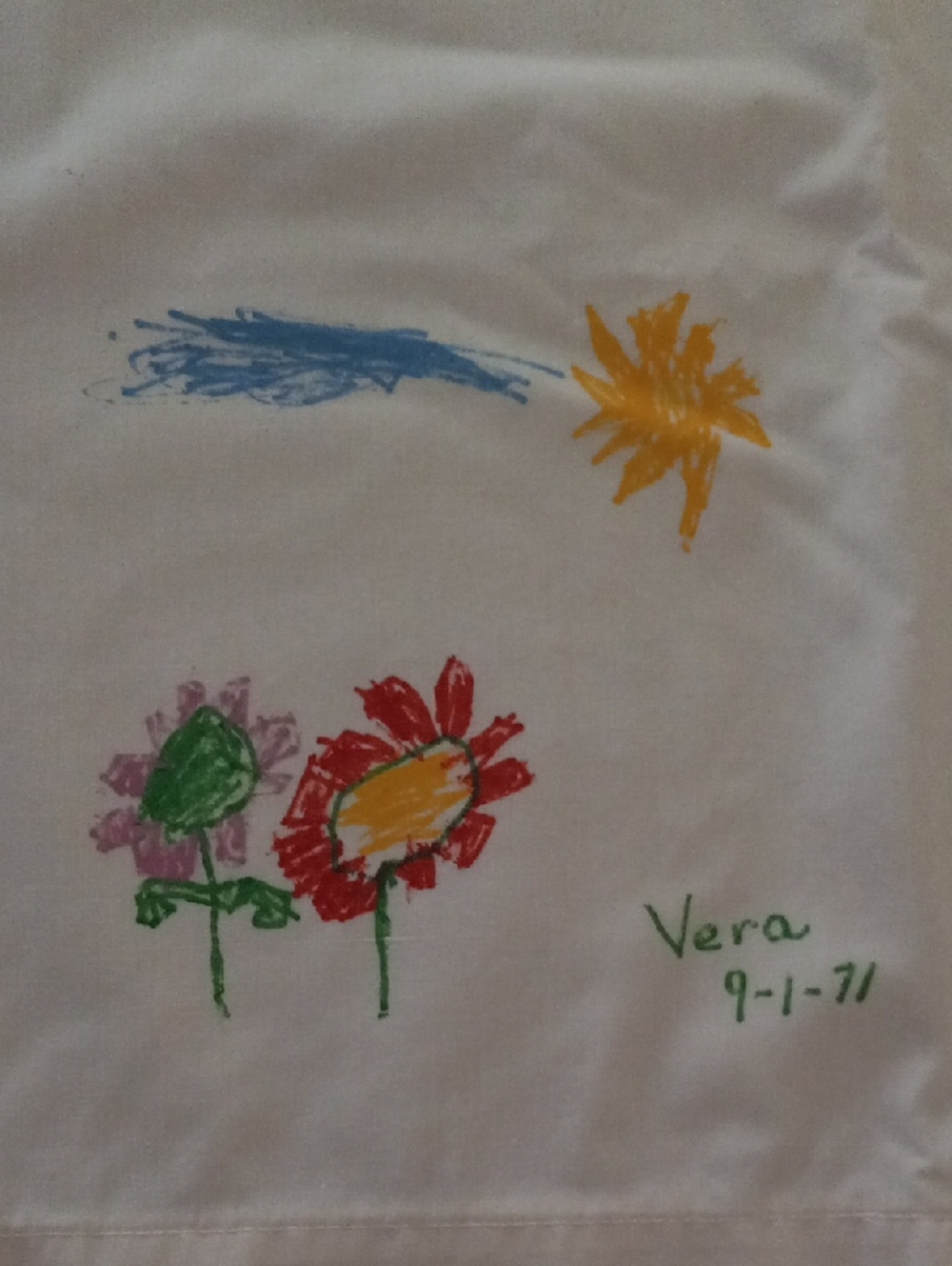 Vintage 1970’s Child Art Pillow Cases. Set Of 3 - Picture 2 of 10